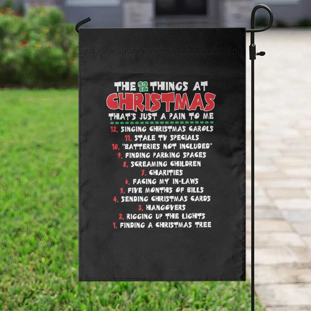 12 Pains of Christmas Parody Garden Flag Funny Twist on the 12 Days of Christmas Tradition TS02 Print Your Wear
