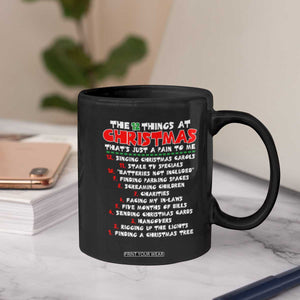 12 Pains of Christmas Parody Coffee Mug Funny Twist on the 12 Days of Christmas Tradition TS02 Print Your Wear