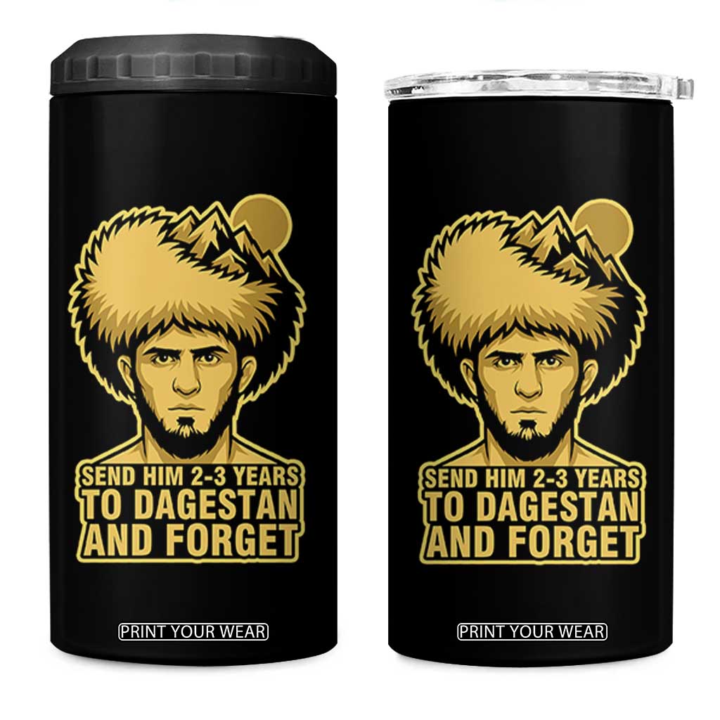 Send Him 2 3 Years to Dagestan and Forget 4 in 1 Can Cooler Tumbler Funny MMA Fighter Discipline TS02 One Size: 16 oz Black Print Your Wear