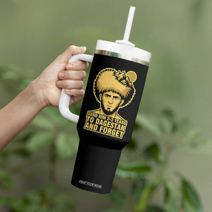 Send Him 2 3 Years to Dagestan and Forget Tumbler With Handle Funny MMA Fighter Discipline TS02 Print Your Wear
