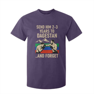 Send Him 2 3 Years to Dagestan and Forget T Shirt For Kid Funny MMA Fighter Training Discipline TS02 Purple Print Your Wear