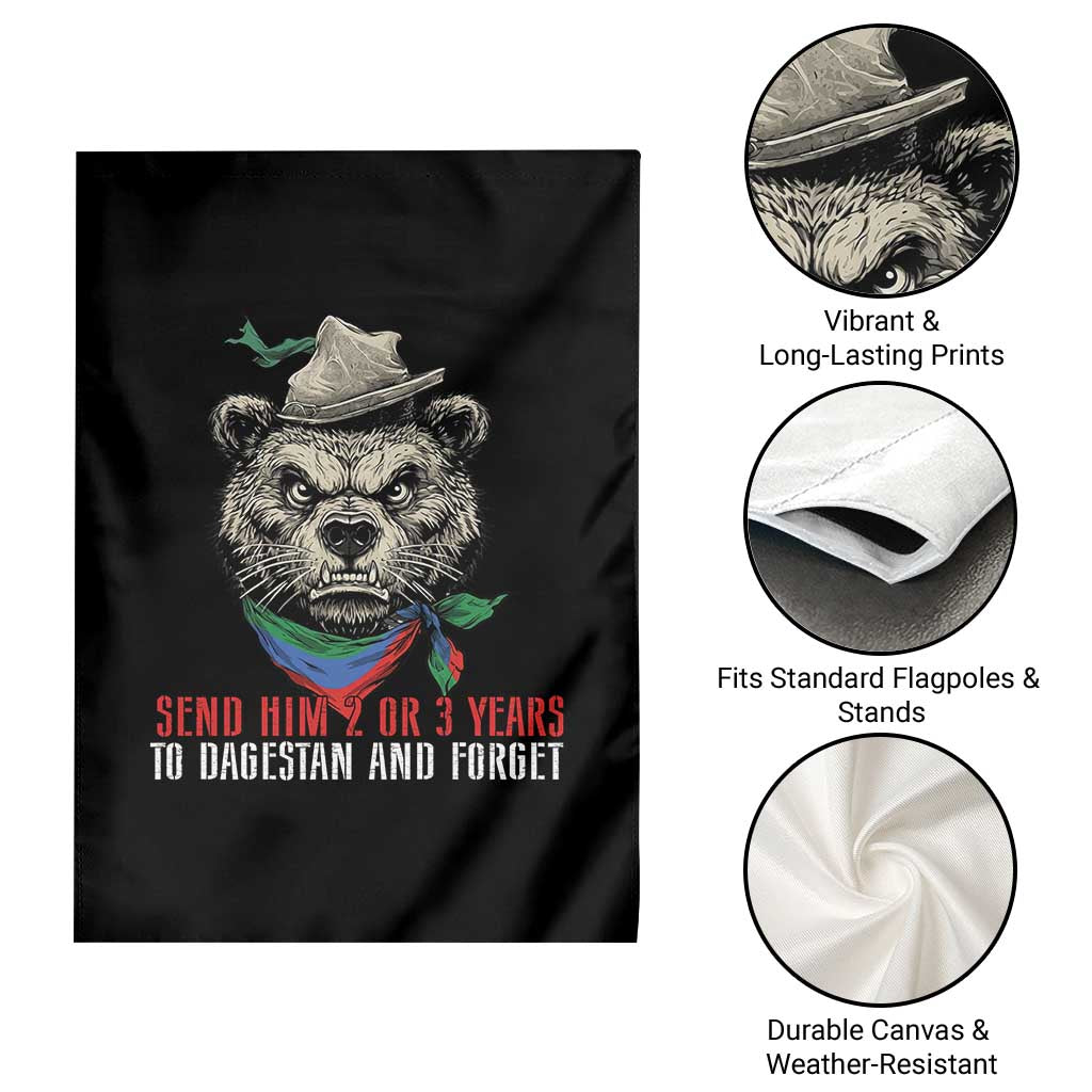 Dagestan Bear MMA Fighter Discipline Garden Flag Send Him 2 3 Years and Forget TS02 Print Your Wear