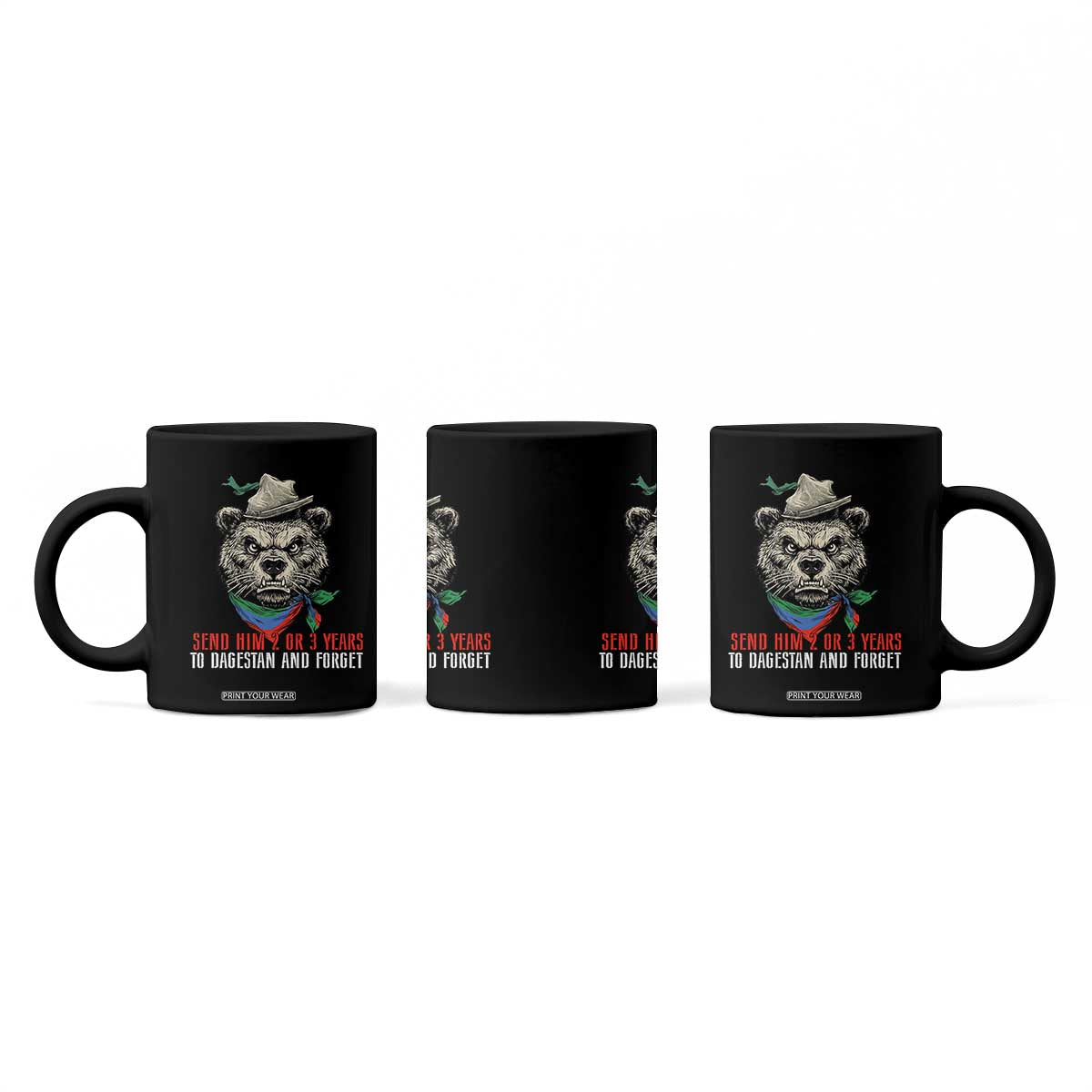 Dagestan Bear MMA Fighter Discipline Coffee Mug Send Him 2 3 Years and Forget TS02 Print Your Wear