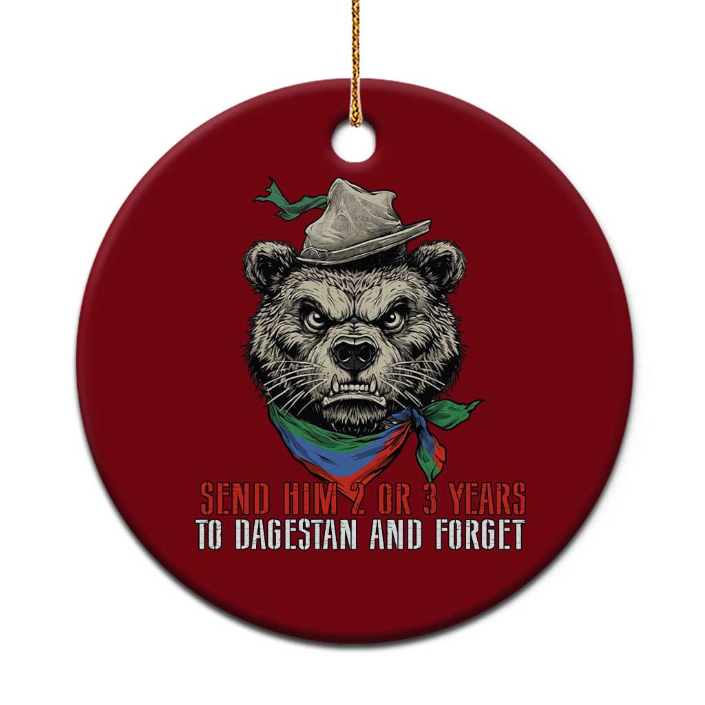 Dagestan Bear MMA Fighter Discipline Ceramic Ornament Send Him 2 3 Years and Forget TS02 1pc Red Print Your Wear