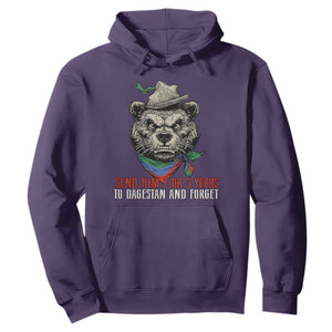 Dagestan Bear MMA Fighter Discipline Hoodie Send Him 2 3 Years and Forget TS02 Purple Print Your Wear
