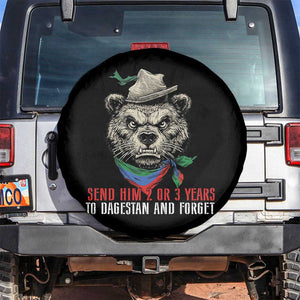 Dagestan Bear MMA Fighter Discipline Spare Tire Cover Send Him 2 3 Years and Forget TS02 No hole Black Print Your Wear
