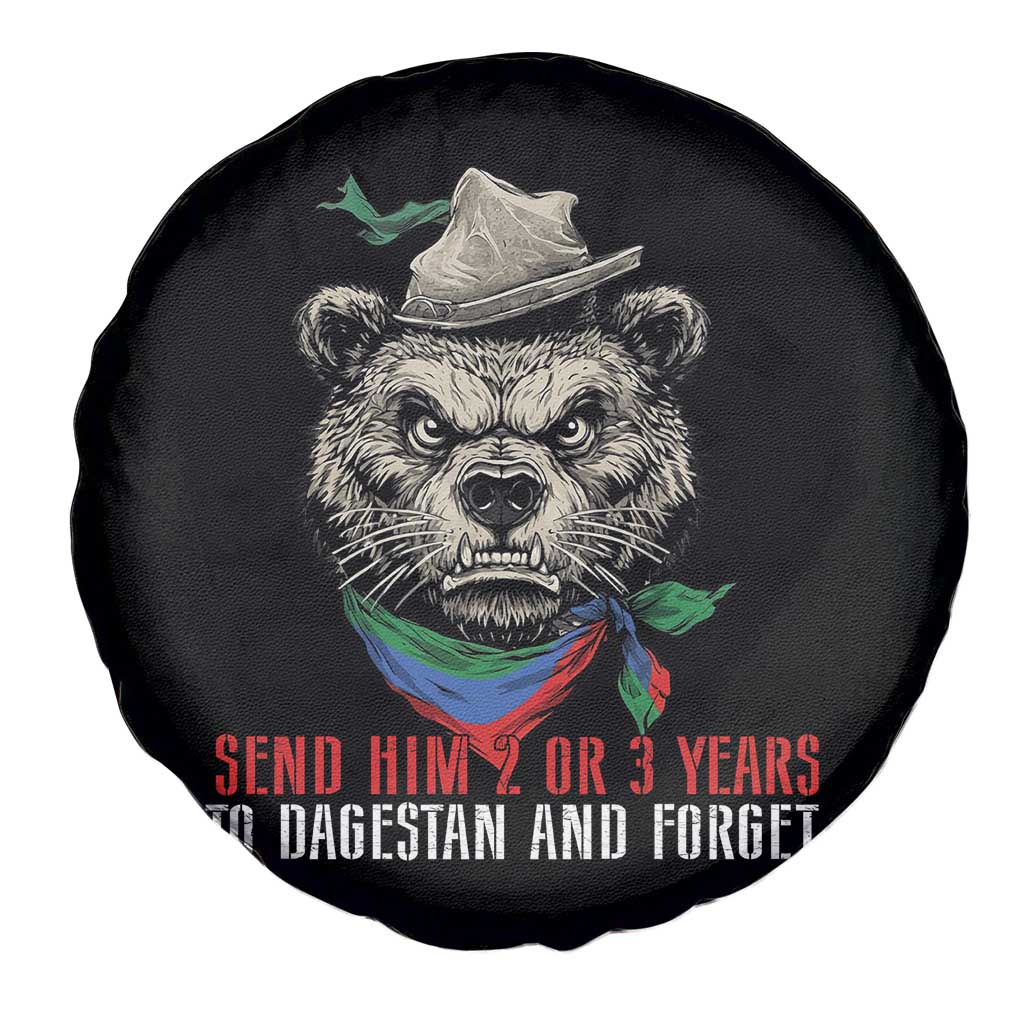 Dagestan Bear MMA Fighter Discipline Spare Tire Cover Send Him 2 3 Years and Forget TS02 Print Your Wear