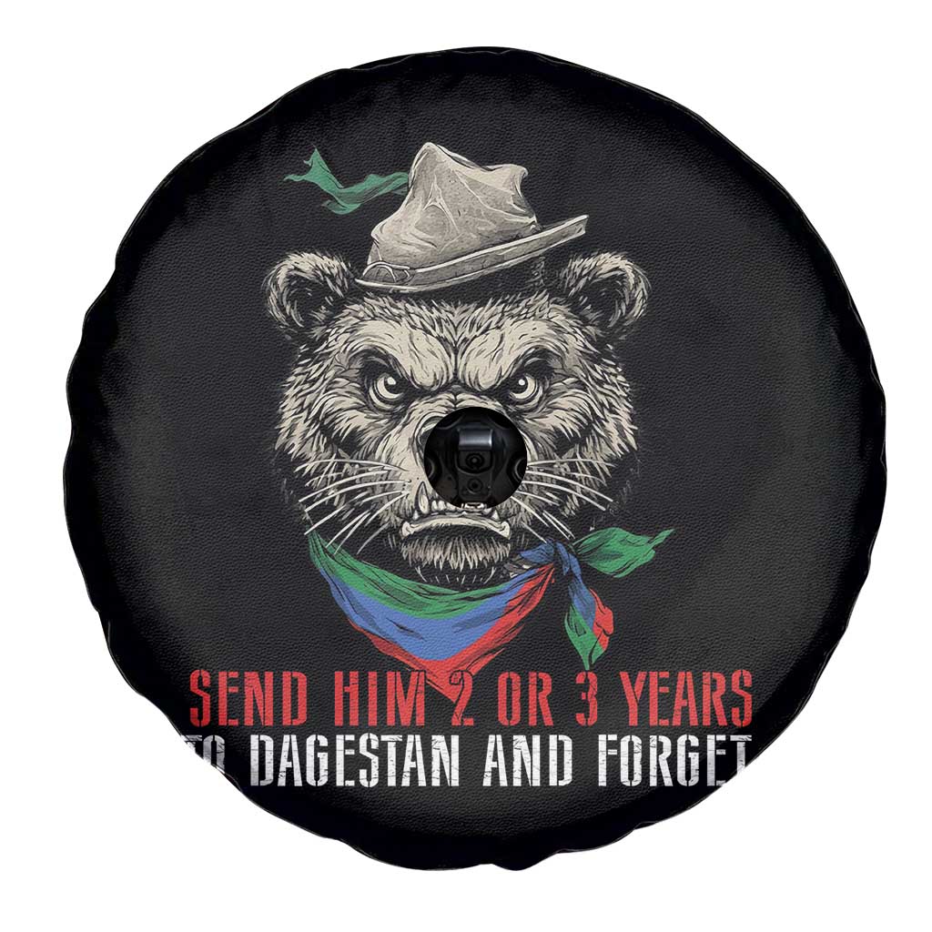 Dagestan Bear MMA Fighter Discipline Spare Tire Cover Send Him 2 3 Years and Forget TS02 Print Your Wear