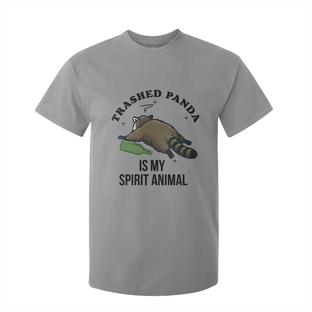Trashed Panda Is My Spirit Animal T Shirt For Kid Funny Drunk Raccoon Meme for Party People Hot Mess Energy TS02 Sport Gray Print Your Wear