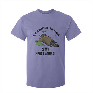 Trashed Panda Is My Spirit Animal T Shirt For Kid Funny Drunk Raccoon Meme for Party People Hot Mess Energy TS02 Violet Print Your Wear
