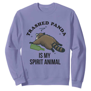 Trashed Panda Is My Spirit Animal Sweatshirt Funny Drunk Raccoon Meme for Party People Hot Mess Energy TS02 Violet Print Your Wear