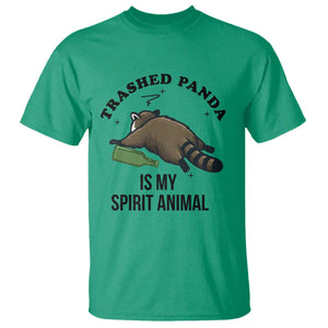 Trashed Panda Is My Spirit Animal T Shirt Funny Drunk Raccoon Meme for Party People Hot Mess Energy TS02 Irish Green Print Your Wear