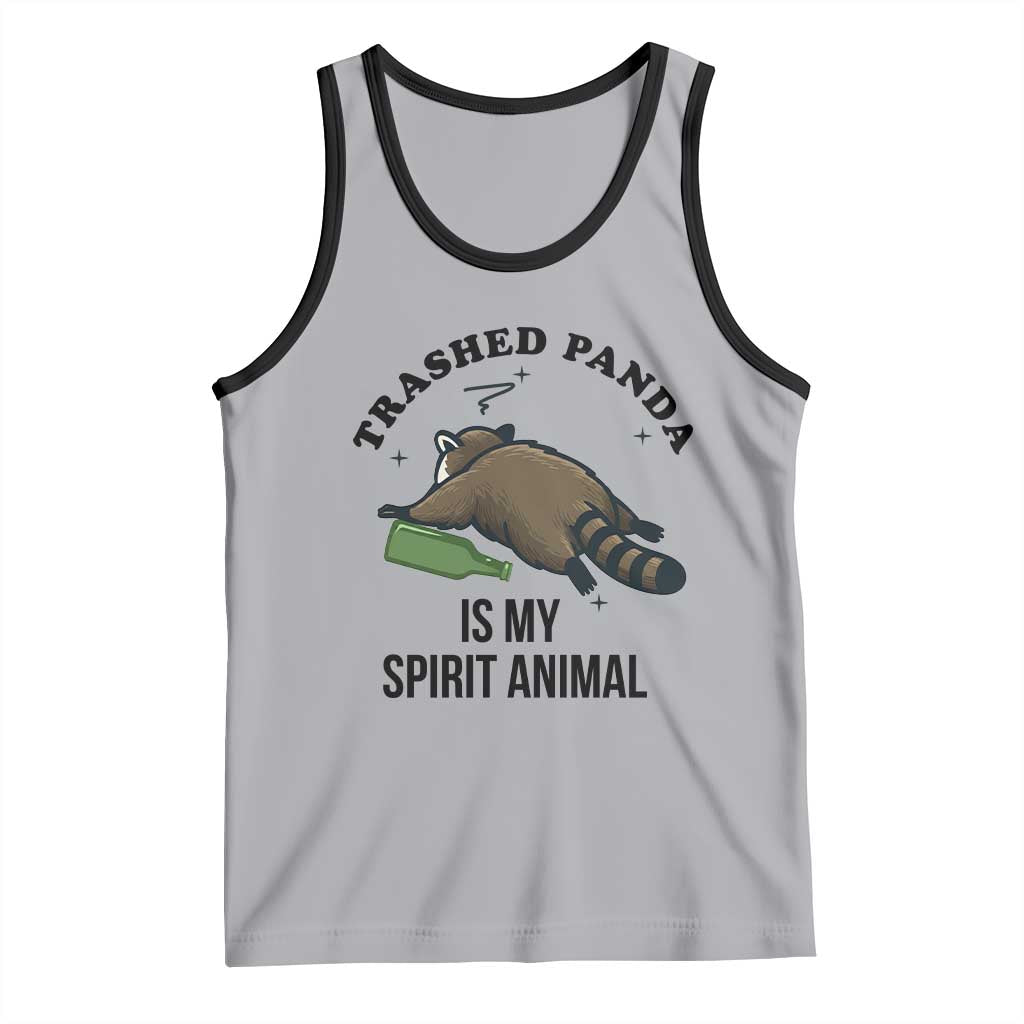 Trashed Panda Is My Spirit Animal Tank Top Funny Drunk Raccoon Meme for Party People Hot Mess Energy TS02 Athletic Heather Black Print Your Wear