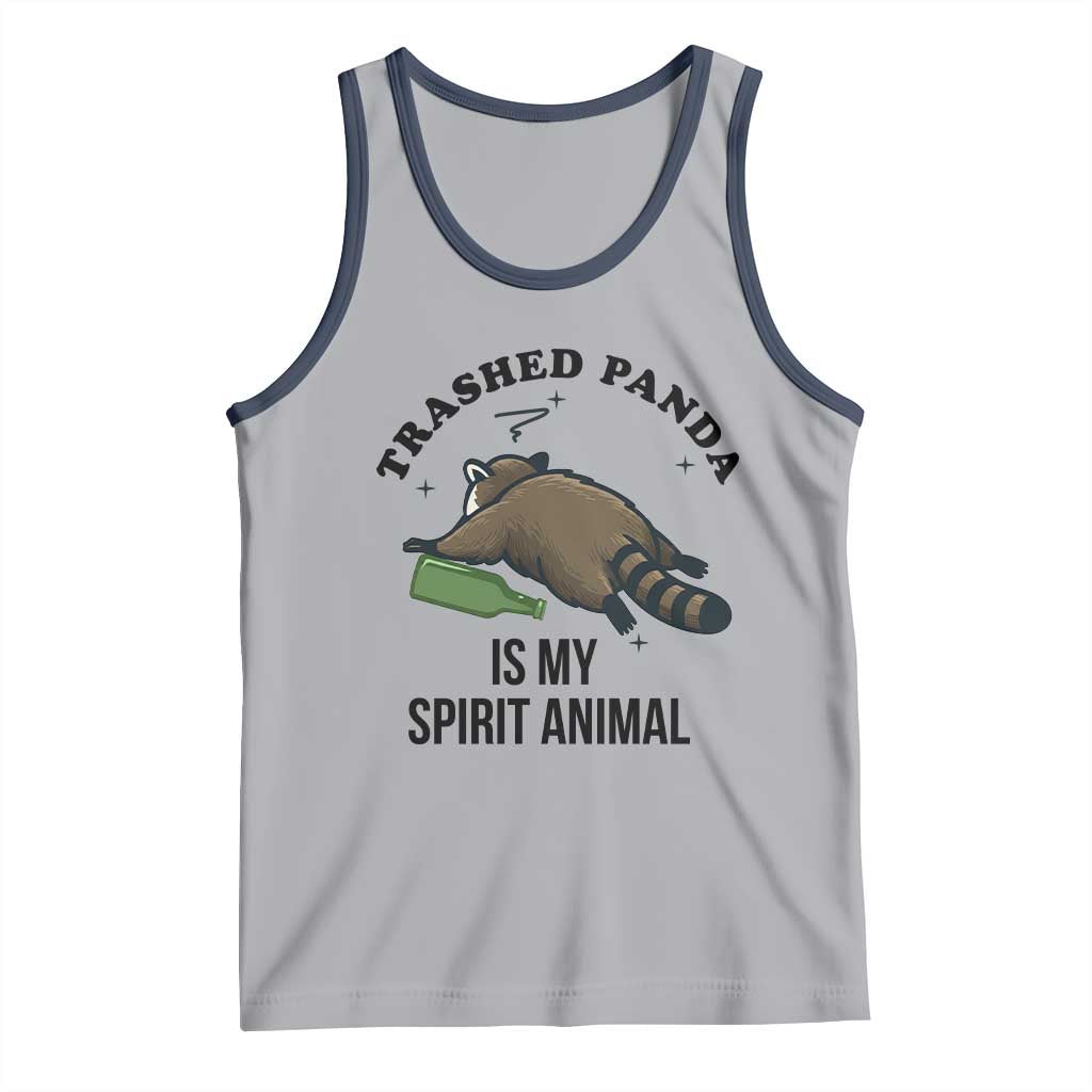 Trashed Panda Is My Spirit Animal Tank Top Funny Drunk Raccoon Meme for Party People Hot Mess Energy TS02 Athletic Heather Navy Print Your Wear