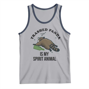 Trashed Panda Is My Spirit Animal Tank Top Funny Drunk Raccoon Meme for Party People Hot Mess Energy TS02 Athletic Heather Navy Print Your Wear