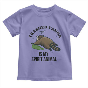 Trashed Panda Is My Spirit Animal Toddler T Shirt Funny Drunk Raccoon Meme for Party People Hot Mess Energy TS02 Violet Print Your Wear