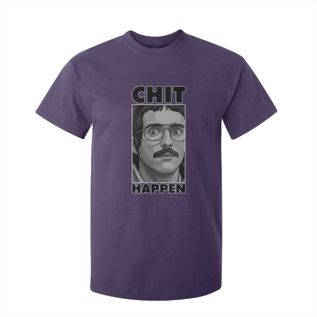 Chit Happens Meme T Shirt For Kid Funny Weird Guy Meme Unhinged Humor Energy TS02 Purple Print Your Wear
