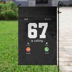 67 Is Calling Meme Garden Flag Funny Six Seven Phone Call Screen TS02 Print Your Wear