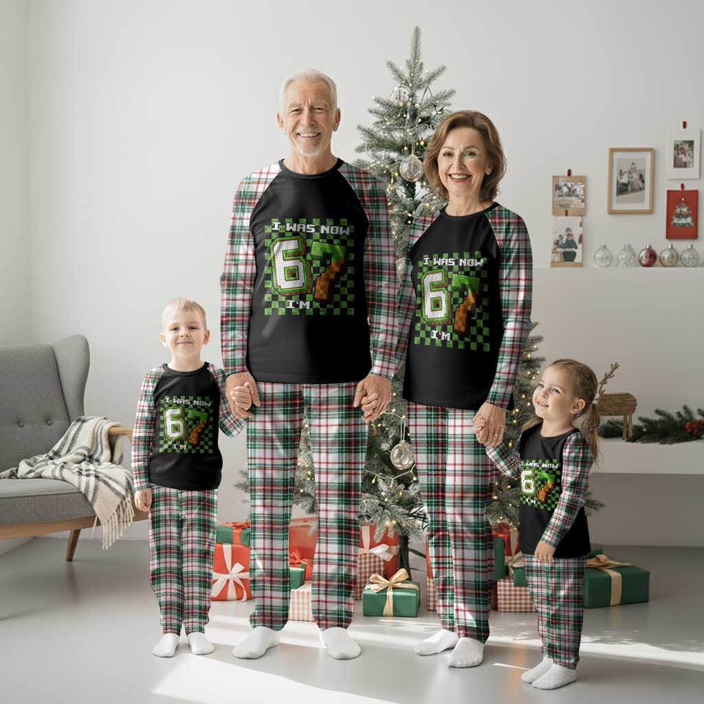 I Was 6 Now I'm 7 Birthday Meme Plaid Pajama Set Pixel Style 67 Gamer Six Seven Joke TS02 Christmas Plaid Print Your Wear