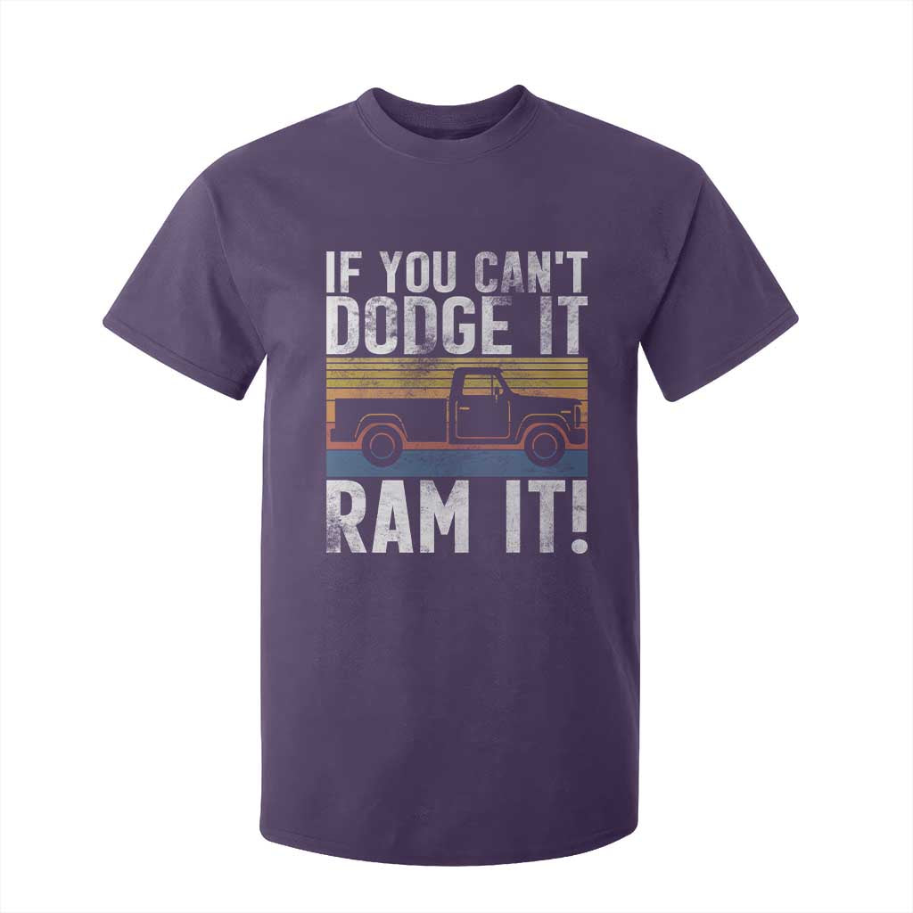 If You Cant Dodge It Ram It Retro Truck Meme T Shirt For Kid for Gearheads Country Road Warriors TS02 Purple Print Your Wear