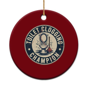 Funny Toilet Clogging Champion Badge Meme Ceramic Ornament for Poop Legends Gut Bomb Gladiators TS02 1pc Red Print Your Wear