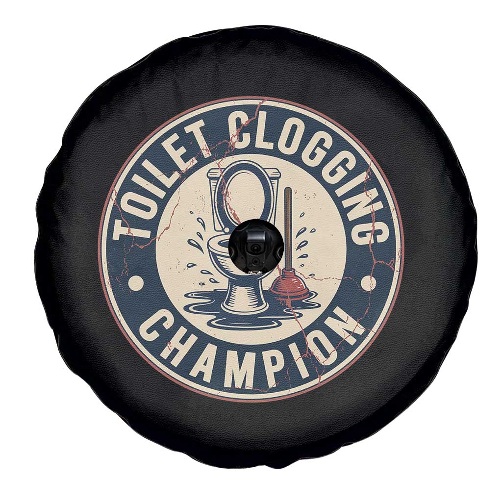 Funny Toilet Clogging Champion Badge Meme Spare Tire Cover for Poop Legends Gut Bomb Gladiators TS02 Print Your Wear