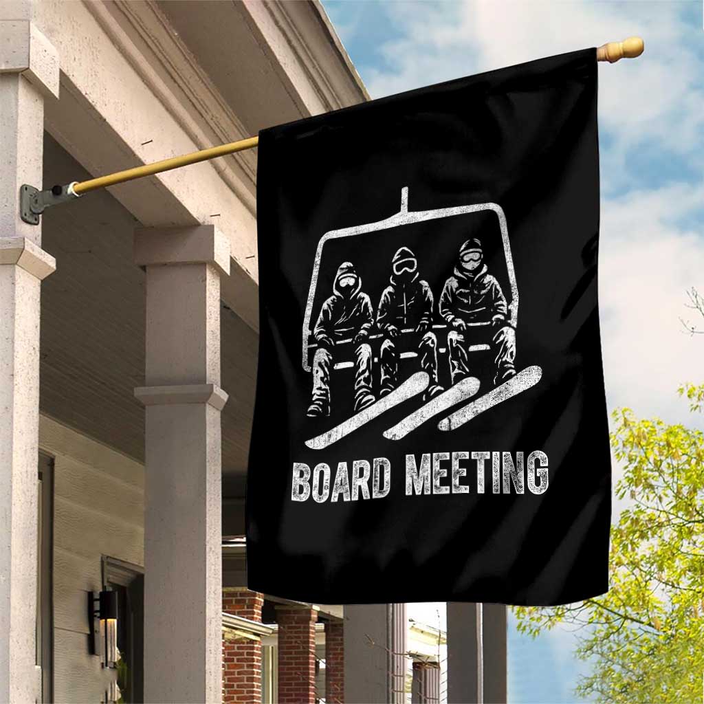 Funny Snowboarding Board Meeting Garden Flag Chairlift Snowboarders Powder Junkies TS02 Print Your Wear