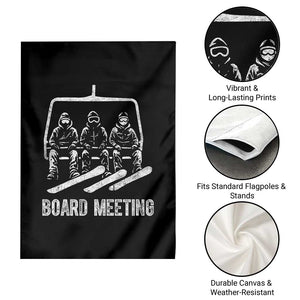 Funny Snowboarding Board Meeting Garden Flag Chairlift Snowboarders Powder Junkies TS02 Print Your Wear