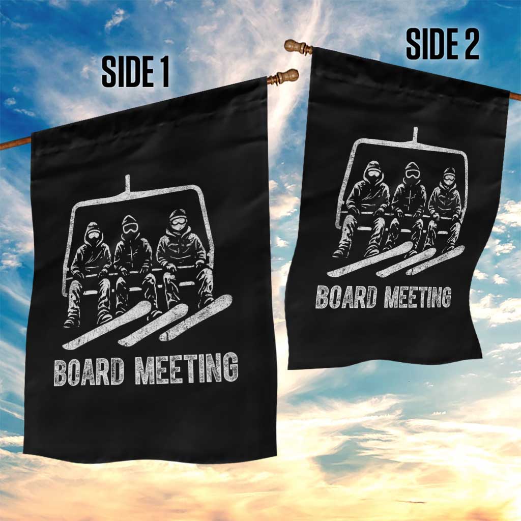 Funny Snowboarding Board Meeting Garden Flag Chairlift Snowboarders Powder Junkies TS02 Print Your Wear