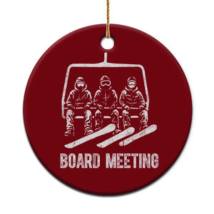 Funny Snowboarding Board Meeting Ceramic Ornament Chairlift Snowboarders Powder Junkies TS02 1pc Red Print Your Wear