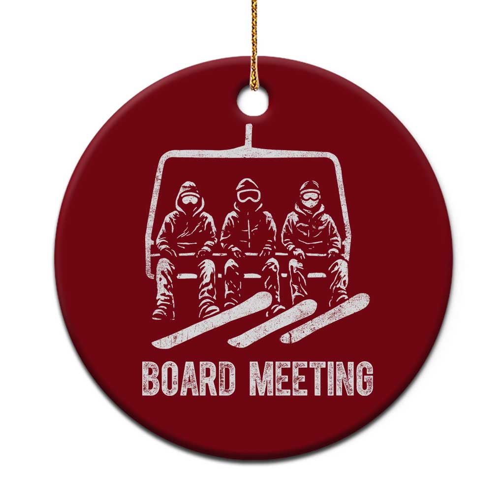 Funny Snowboarding Board Meeting Ceramic Ornament Chairlift Snowboarders Powder Junkies TS02 1pc Red Print Your Wear