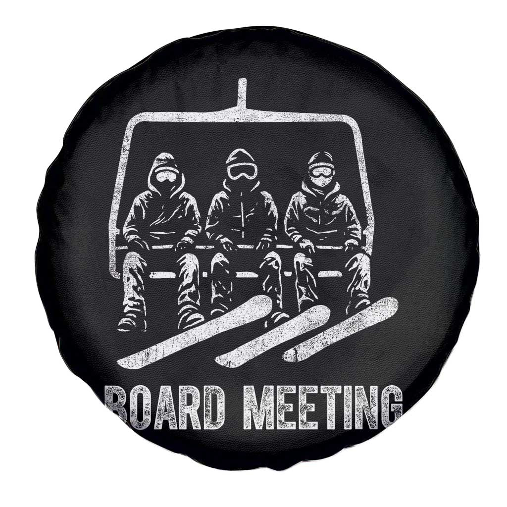 Funny Snowboarding Board Meeting Spare Tire Cover Chairlift Snowboarders Powder Junkies TS02 Print Your Wear