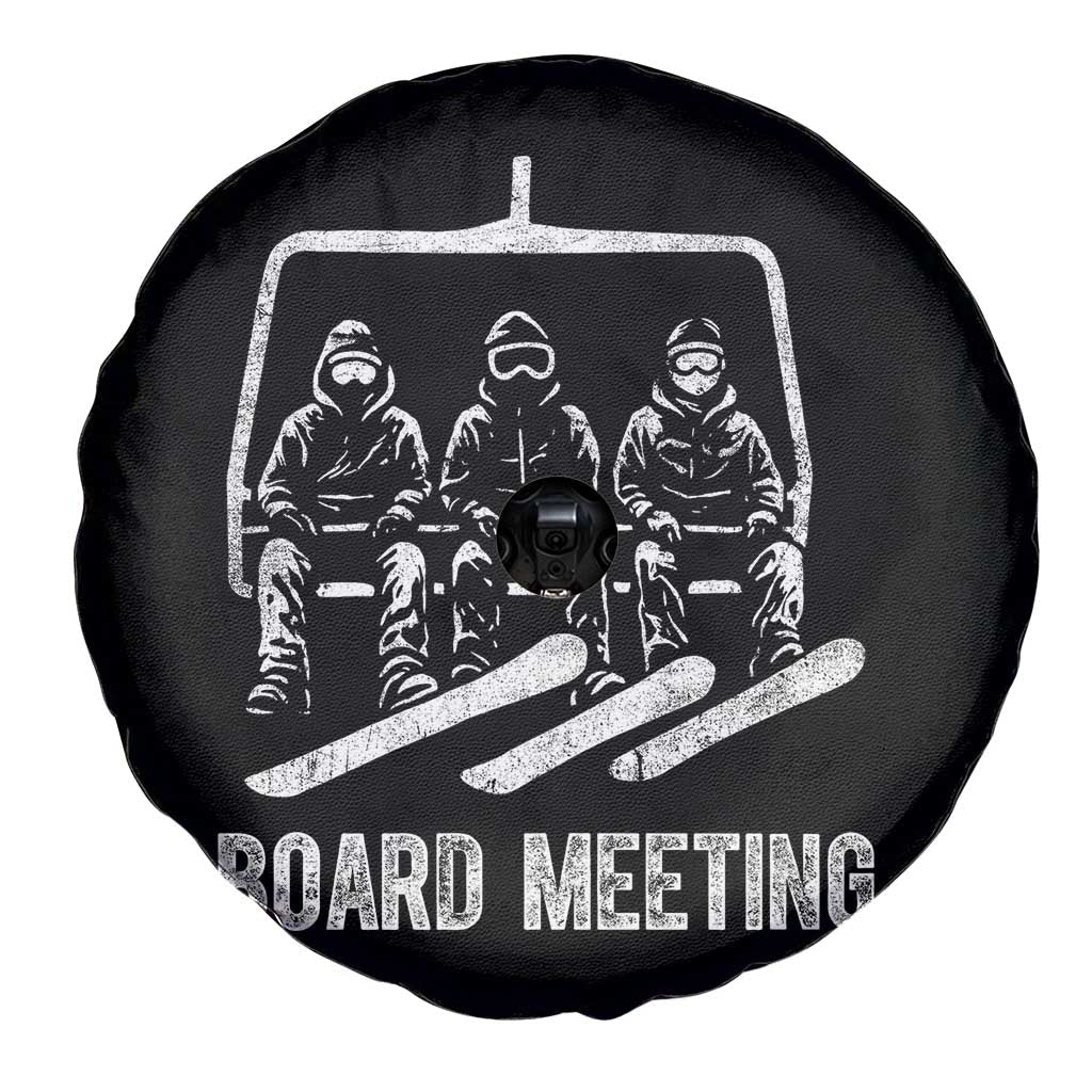 Funny Snowboarding Board Meeting Spare Tire Cover Chairlift Snowboarders Powder Junkies TS02 Print Your Wear