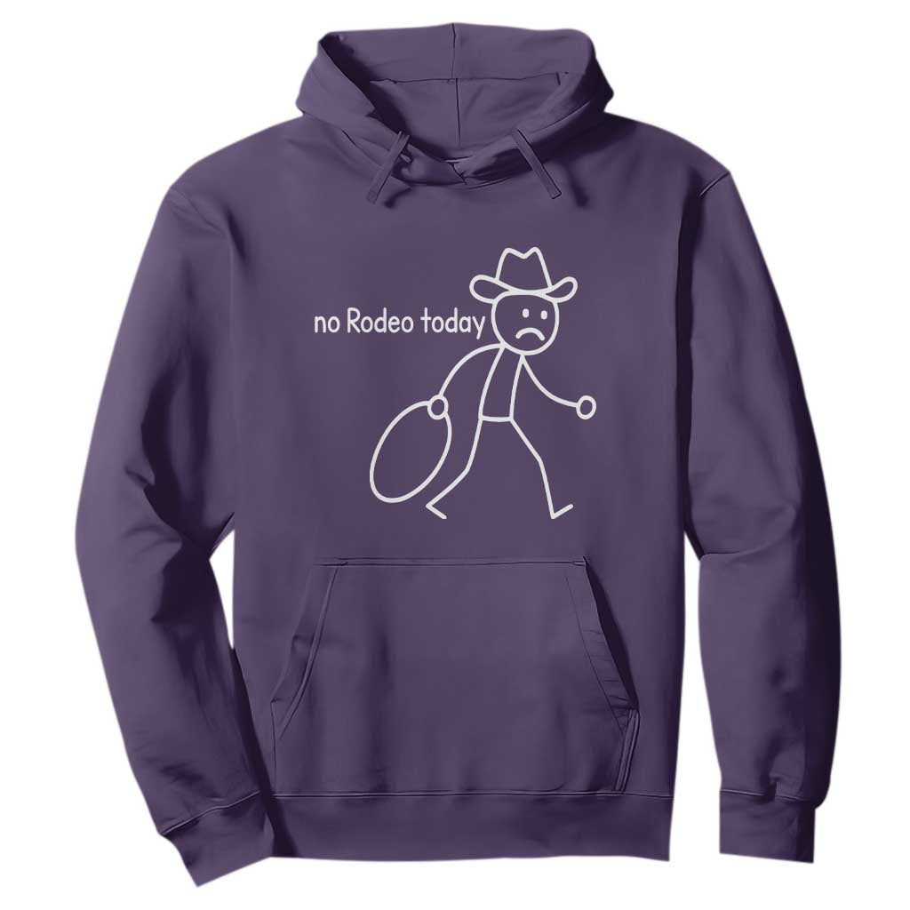 No Rodeo Today Sad Cowboy Stick Figure Meme Hoodie Funny Yeehaw Depression TS02 Purple Print Your Wear