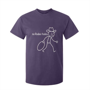 No Rodeo Today Sad Cowboy Stick Figure Meme T Shirt For Kid Funny Yeehaw Depression TS02 Purple Print Your Wear