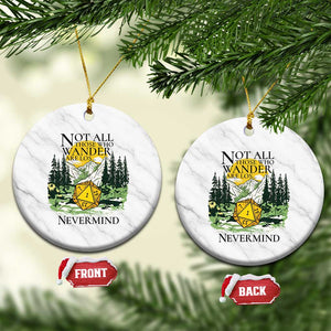 Not All Those Who Wander Are Lost RPG Gamers Ceramic Ornament Funny Dice Nevermind Adventurers TS02 1pc White Marble Print Your Wear
