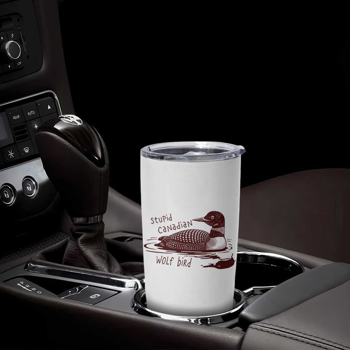 Stupid Canadian Wolf Bird Common Loon Tumbler Cup Funny Absurd Bird Meme Humor TS02 Print Your Wear
