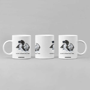 Funny Stupid Canadian Wolf Bird Coffee Mug Common Loon with Hockey Puck Bird Meme TS02 Print Your Wear