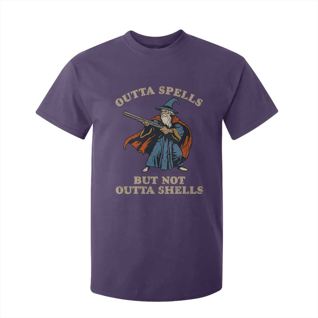 Outta Spells But Not Outta Shells T Shirt For Kid Funny Wizard Fantasy Meme TS02 Purple Print Your Wear