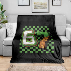 Funny 67 Pixel Style Graphic Throw Blanket Viral Six Seven Meme Gamer TS02 Print Your Wear