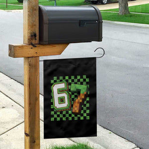 Funny 67 Pixel Style Graphic Garden Flag Viral Six Seven Meme Gamer TS02 Print Your Wear