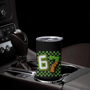 Funny 67 Pixel Style Graphic Tumbler Cup Viral Six Seven Meme Gamer TS02 Print Your Wear