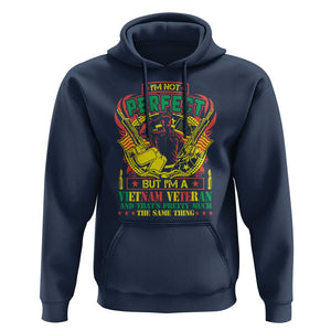 I'm Not Perfect But I'm A Vietnam Veteran Hoodie Patriotic Heroes TS02 Navy Print Your Wear