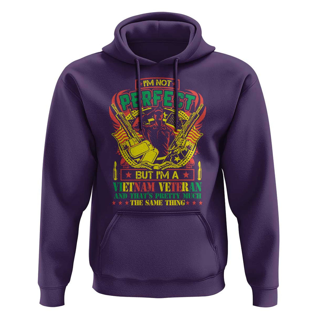 I'm Not Perfect But I'm A Vietnam Veteran Hoodie Patriotic Heroes TS02 Purple Print Your Wear