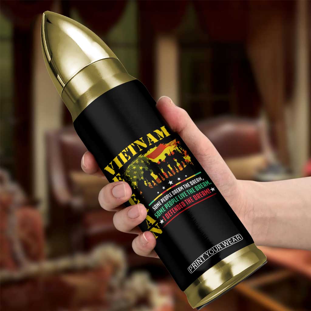 Vietnam Veteran Bullet Tumbler Patriots Defended The Dream American Flag TS02 Print Your Wear