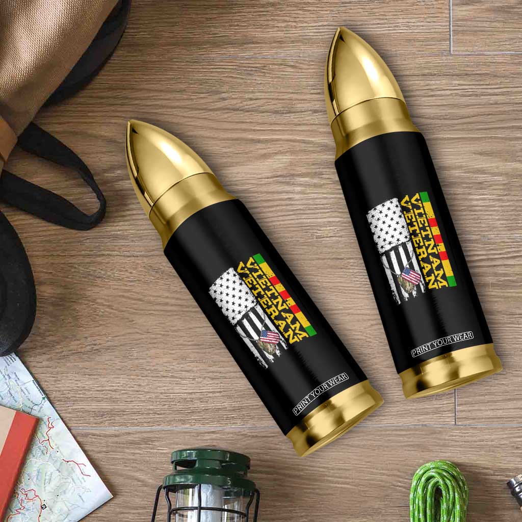 Vietnam Veteran Bullet Tumbler Honor Patriotic Soldier American Flag TS02 Print Your Wear