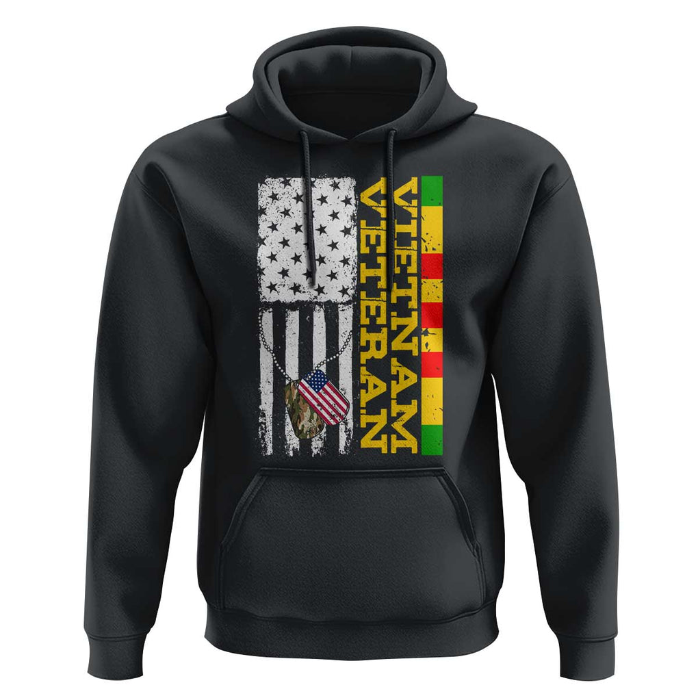 Vietnam Veteran Hoodie Honor Patriotic Soldier American Flag TS02 Black Print Your Wear