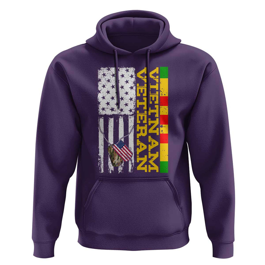 Vietnam Veteran Hoodie Honor Patriotic Soldier American Flag TS02 Purple Print Your Wear