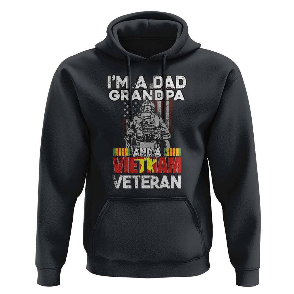 I'm A Dad A Grandpa And A Vietnam Veteran Hoodie Patriotic Father TS02 Black Print Your Wear