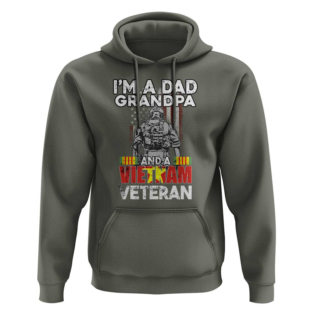 I'm A Dad A Grandpa And A Vietnam Veteran Hoodie Patriotic Father TS02 Military Green Print Your Wear